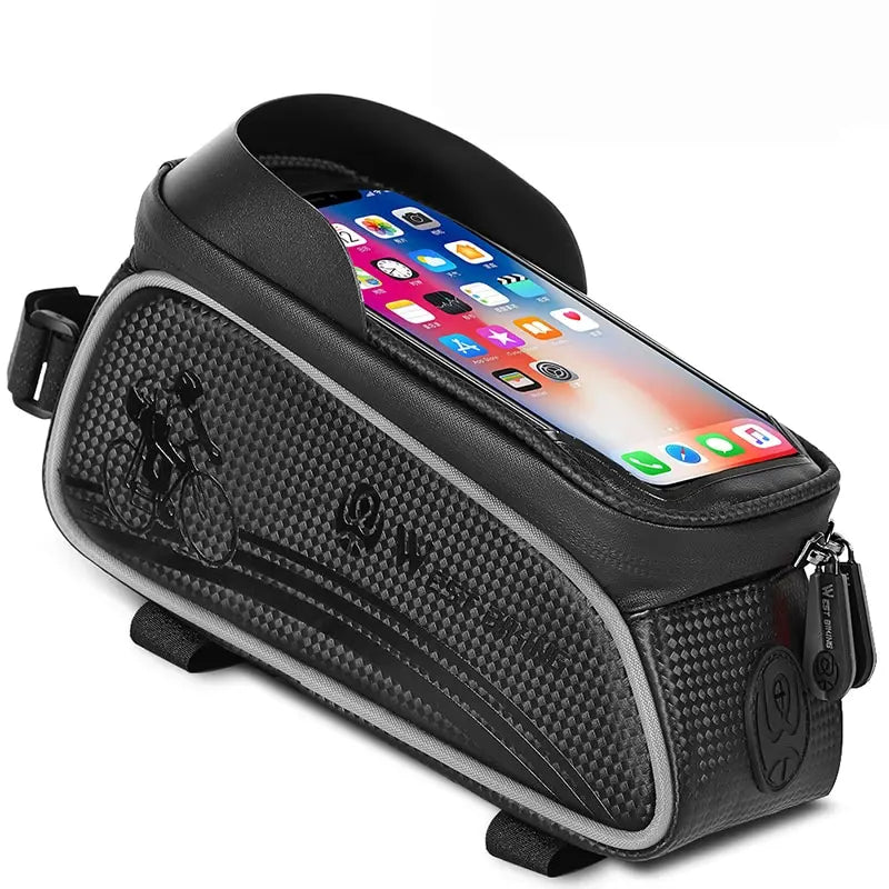 WEST BIKING Bicycle Bag Cycling Top Front Tube Frame Bag Waterproof 6.5 Inches Phone Case Storage Touch Screen MTB Road Bike Bag Beauty World Shop