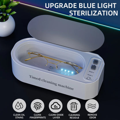 250mAh Ultrasonic Glasses Cleaning Machine Ultrasound Timed Jewelry Toothbrush High Frequency Ultrasonic Cleaner Bath 2026 Beauty World Shop