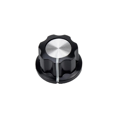 Miwayer 10Pcs Potentiometer Volume Control Knob Silver Tone Top 1/4"Shaft w/Set Screw /for Guitar Effect Sound Pedal Replacement Beauty World Shop