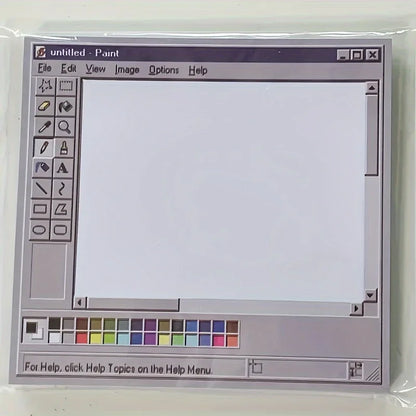 Vintage Computer Drawing Sticky Notes 50 Sheets - Ideal for Artists & Office Use,Durable Adhesive Notes, Sticky Notes for Office Beauty World Shop