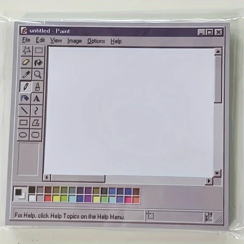 Vintage Computer Drawing Sticky Notes 50 Sheets - Ideal for Artists & Office Use,Durable Adhesive Notes, Sticky Notes for Office Beauty World Shop