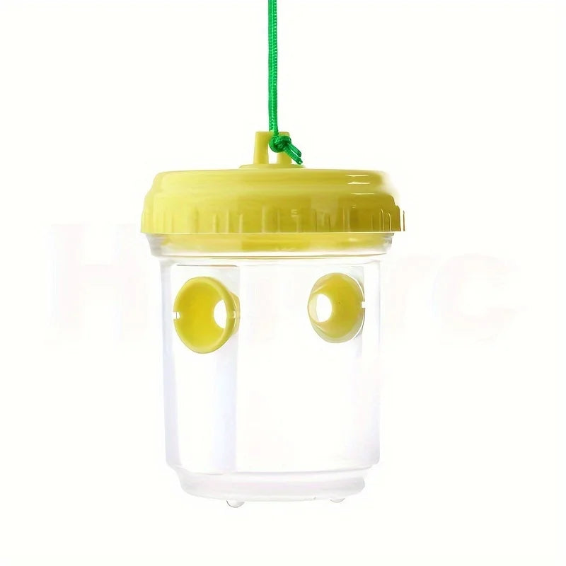 Clear Plastic Outdoor Insect Trap with Lid - Effective for Catching Fruit Flies, Wasps, Transparent Design for Easy Monitoring Beauty World Shop