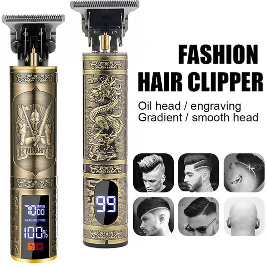 Vintage Hair Clipper Cordless Trimmer portable USB Fast Charging Hair Cutting Machine Electric Shaver Barber Professional Barber Beauty World Shop