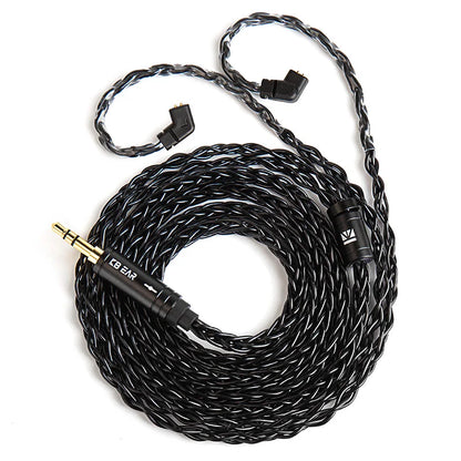 KBEAR ST12plus Earphone Cable 2m 8 Core 4N OFC Silver-plated Upgraded Cable 3.5/4.4mm MMCX/0.78mm 2Pin for CCZ KB03 KS1 Beauty World Shop