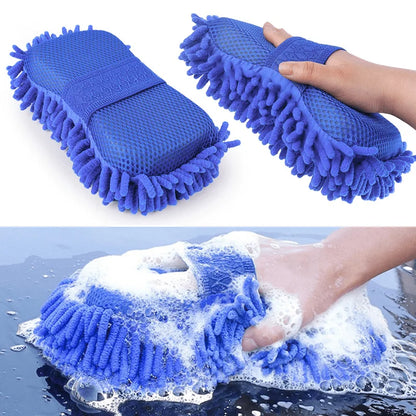 Washing Sponge Brush Soft Chenille Coral Fleece Microfiber Washing Brush Car Body Cleaning Water Absorbtion Brushes Detailing Beauty World Shop