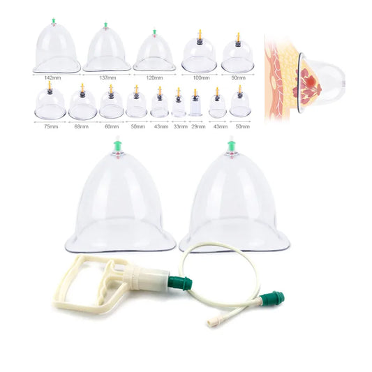 Big Size Vacuum Cupping Breast & Buttocks Enlargement Massager Suction Pump Machine Butt Lifting Device Back Massage Cans Beauty World Shop