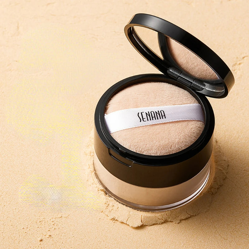 Hydrating Flawless Setting Powder,Natural Nude Finish Oil Control Strong Concealer for All Skin Types Fine Powdery Face Makeup Beauty World Shop