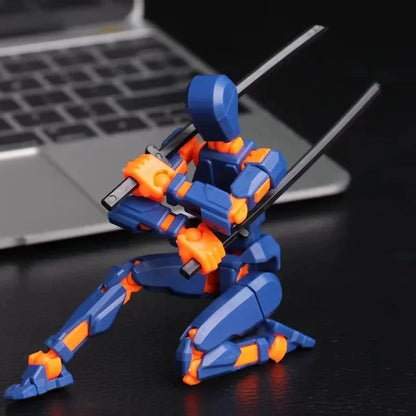 Multi-Jointed Movable Shapeshift Robot 3D Printed Mannequin Lucky 5 Character Action Figures Toys Parent-children Game For Gifts Beauty World Shop