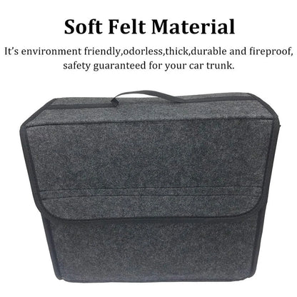 1pc Car Storage Felt Box For Dark Gray Anti Slip Storage Tools Towels Car Accessories Universal Foldable High-Quality Felt Box Beauty World Shop