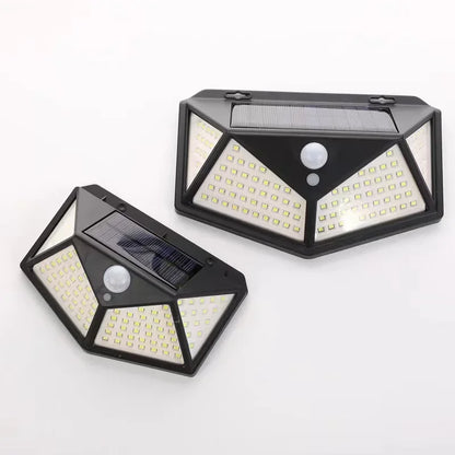 1/2/4/6Pcs 100 LED Wall Lights Outdoor Solar Lamp PIR Motion Sensor Solar Powered Sunlight Street Light for Garden Decoration Beauty World Shop