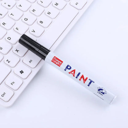 Car Paint Pen Waterproof Car Wheel Tire Oily Painting Mark Pen Auto Rubber Tyre Tread CD Metal Permanent Paint Marker Beauty World Shop