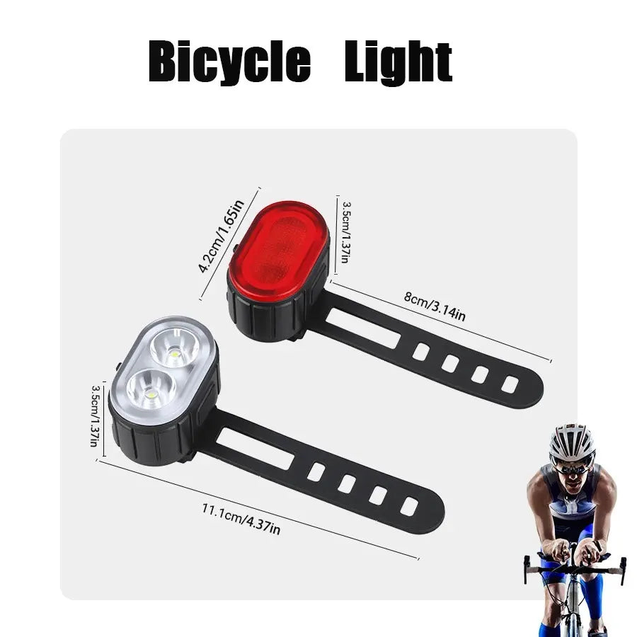 USB Rechargeable Bicycle Lights Bike Safety Warning Lamp Outdoor Waterproof Cycling Flashlight For Mountain And Road Bikes Beauty World Shop