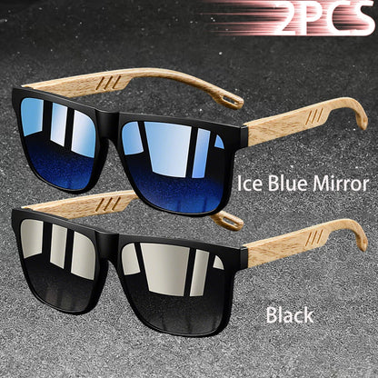 Fashion Vintage Square Square Frame Sunglasses Men Women Fishing Driving Man Luxury Brand Designer Sun Glasses  Eyewear Beauty World Shop