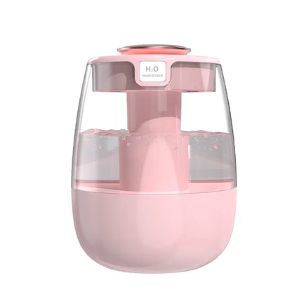 Air Humidifier Aroma Humidifier Double Spray Port Essential Oil Diffuser USB Water Humidifier with Light for Home Office Beauty World Shop