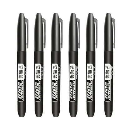 6-20PCs/Set PermanentMarker Pen Fine Point Waterproof Markers Thin Nib Crude Nib Black Blue Red Ink 1.5mm Fine Color Marker Pens Beauty World Shop