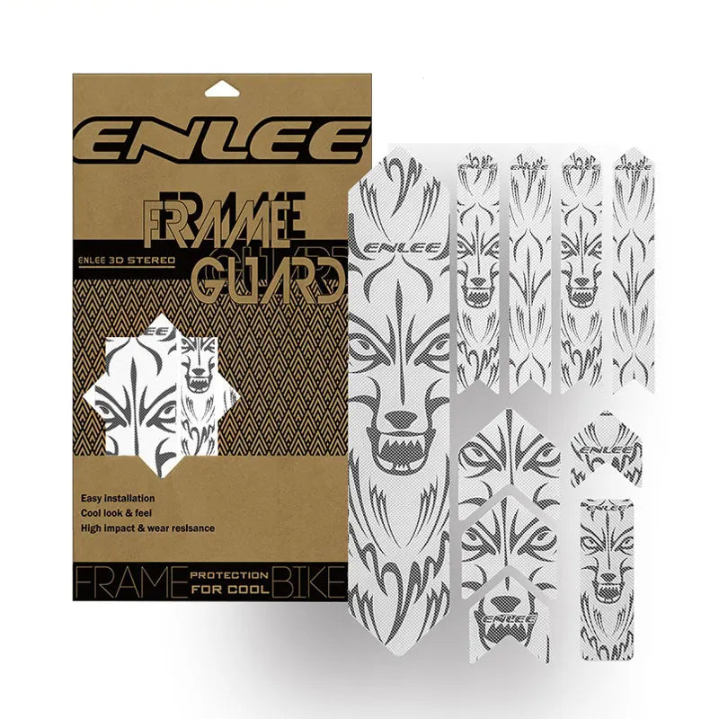 ENLEE The New Removeable Sticker Road Bicycle Paster Guard Cover 3D MTB Mountain Bike Scratch-Resistant Protect Frame Protector Beauty World Shop