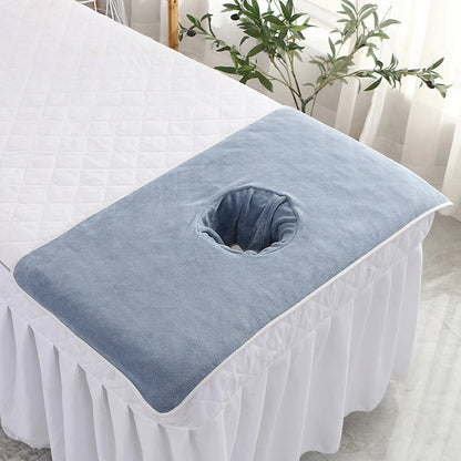 40*80cm Thickened Beauty SPA Massage Table Planking Face Towel With Hole Bed Bandana Beauty World Shop