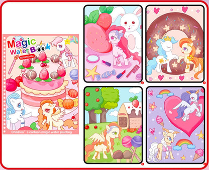NEW Kids Magic Water Drawing Books Coloring Books Painting Toys for Kids Birthday Christmas New Year Gift for Boys and Girls Beauty Fashion