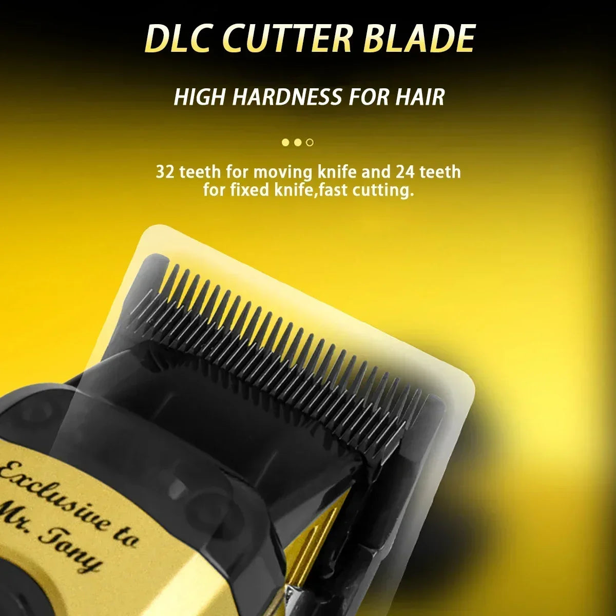 Kemei Km-90-4 Professional Hair Clipper for Men 11500RPM 10W Brushless Motor DLC Blade Base Charger Haircut Machine Hair Trimmer Beauty Trend Shop