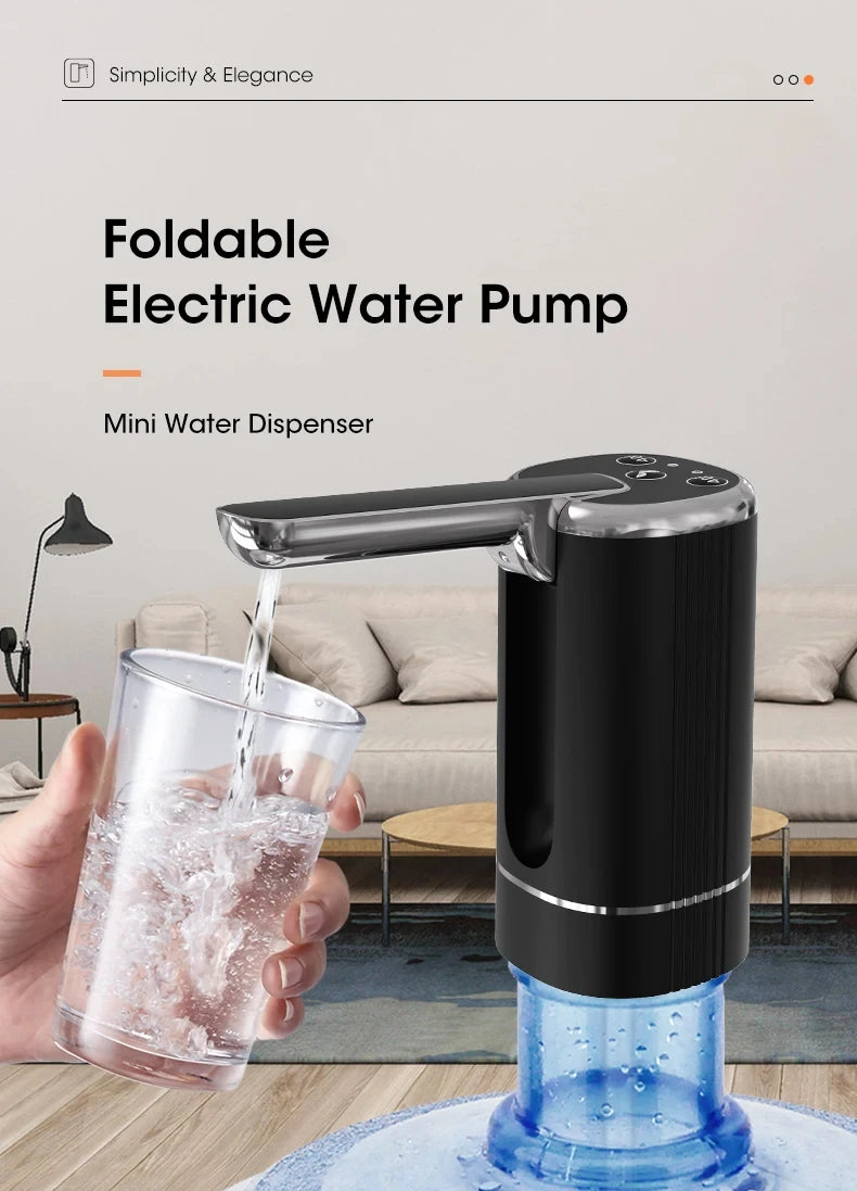Electric Water Pump Bucket Water Suction Device Water Intake Device Household Office USB Outdoor Convenient Water Dispenser Beauty World Shop