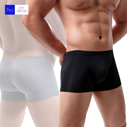 1pc Mens Boxers Shorts Ice Silk Men Panties Seamless Sexy Underwear Man Underpants Panties Male Antibacterial Breathable Briefs Beauty World Shop