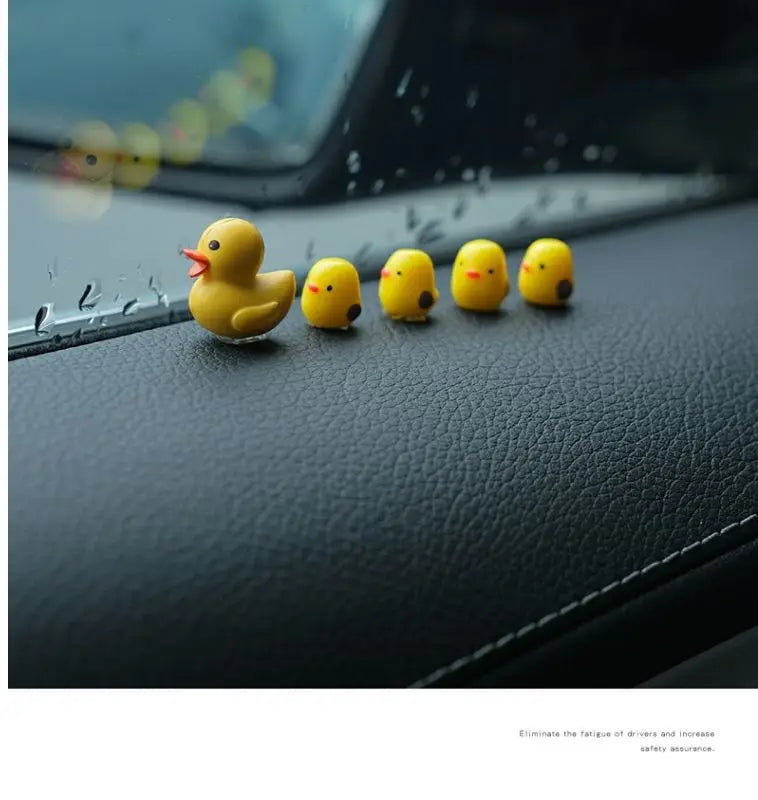 5Pcs Cute Mini Ducks Car Interior Decoration Auto Rearview Mirror Dashboard Ornaments For Woman Man Gift Car Accessories Beauty World Shop