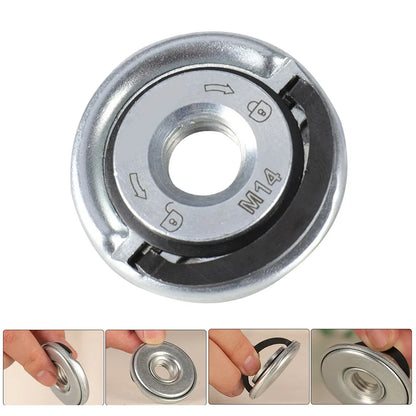 M14 Angle Grinder Quick Release Self-Locking Grinder Pressing Plate Flange Nut Power Chuck Beauty World Shop