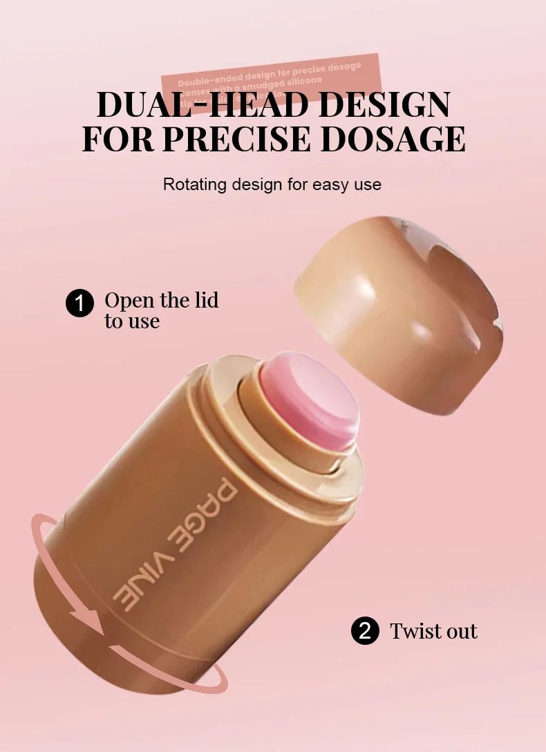 New Blush Stick 3-in-1 Cheek Lip Tinted Moistured Blush Stick Silky Brighten Blush Cream Blusher Cosmetics Tubes Matte Contour Beauty World Shop