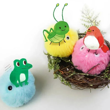 Cat Toys Balls Sound Frogs Birds Chirping Crickets EVA Balls Rolling Cat Plush Soft Self-Heeling Teaser Toys Pet Accessories Beauty World Shop