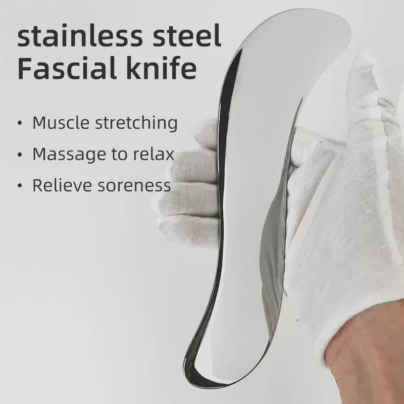 Stainless Steel Big S Fascia Knife - Professional Deep Tissue Massage Tool for Muscle Recovery Beauty World Shop