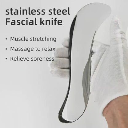 Stainless Steel Big S Fascia Knife - Professional Deep Tissue Massage Tool for Muscle Recovery Beauty World Shop
