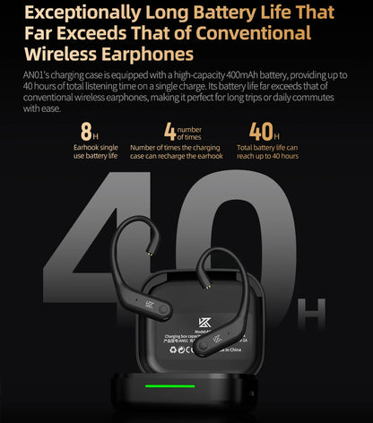 KZ AN01 Wireless Bluetooth 5.4 Cable Ear Hook With Charging Case For KZ Castor PRO PR2 PR3 ZSXPRO ZVXPRO Krila
