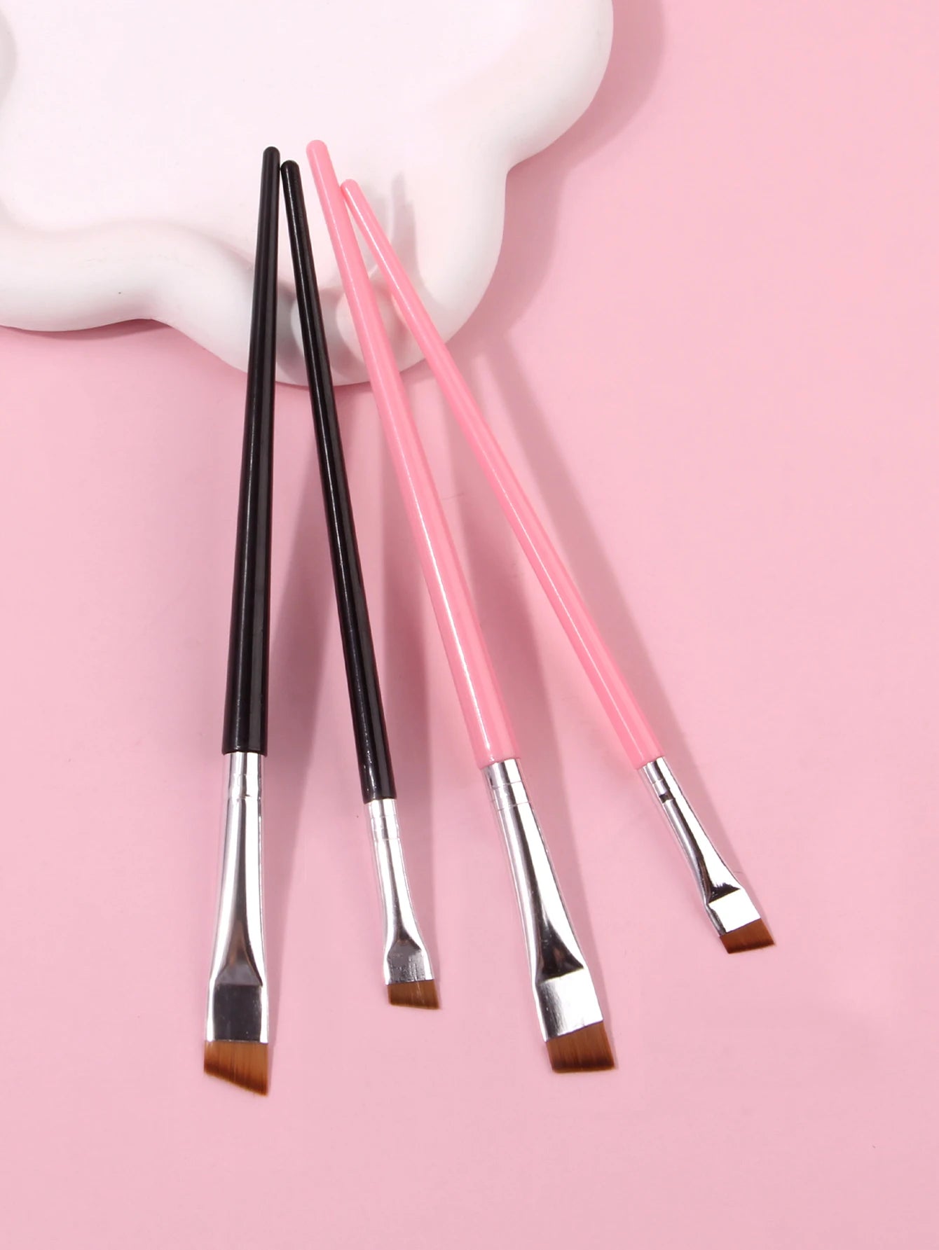 4PCS Liquid Eyeliner Brush Ultra Thin Fine Oblique Angle Flat Head Eyebrow Brush Beauty World Shop