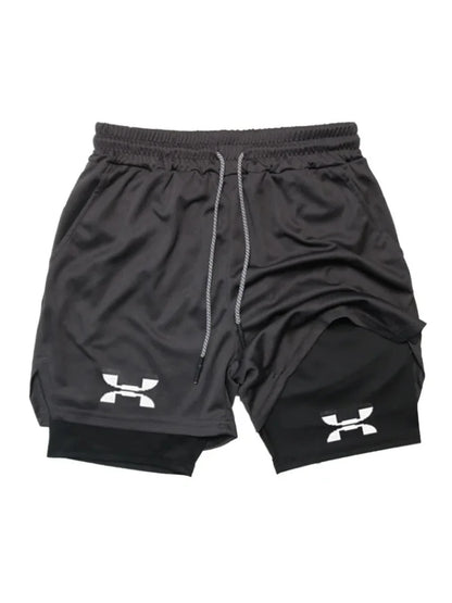 New Running Shorts Men Gym Sports Shorts 2 In 1 Quick Drying Workout Boxing Training Bottoms Fitness Jogging Short Pants Summer