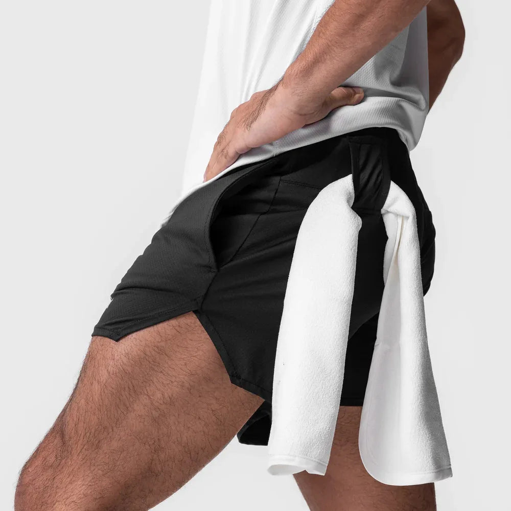 New Summer Men's Sports Shorts Quick Dry Breathable Beach Jogging Single Layer Breathable Shorts Training Basketball Apparel Gym