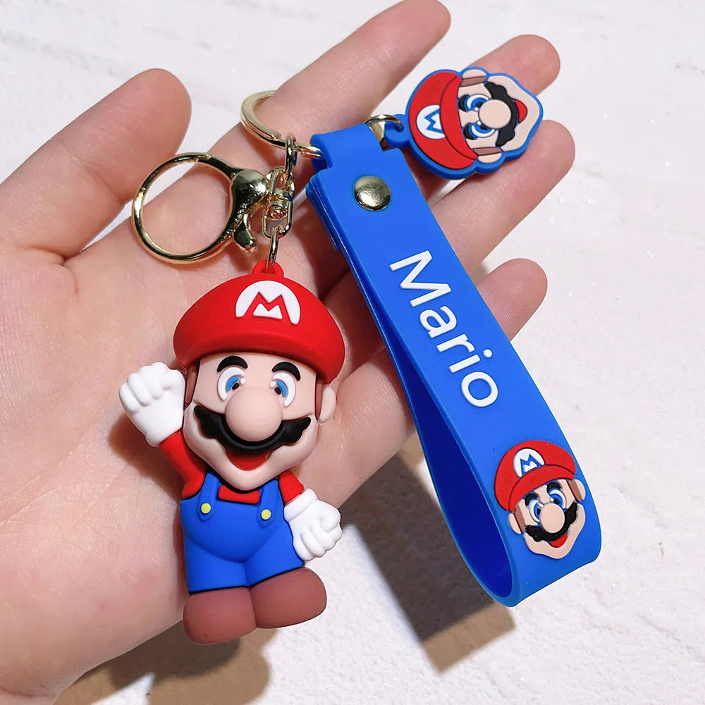 19 Styles Anime Keychain Mario Bros Luigi Toad Bowser Action Figure Model PVC Cartoon Bag Doll Pendant Toys Gift Beauty World Shop