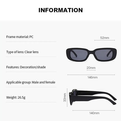 Retro Small Square Sunglasses Men and Women Trendy European and American Fashion Street Shot Sunglasses UV Proof Glasses Beauty World Shop