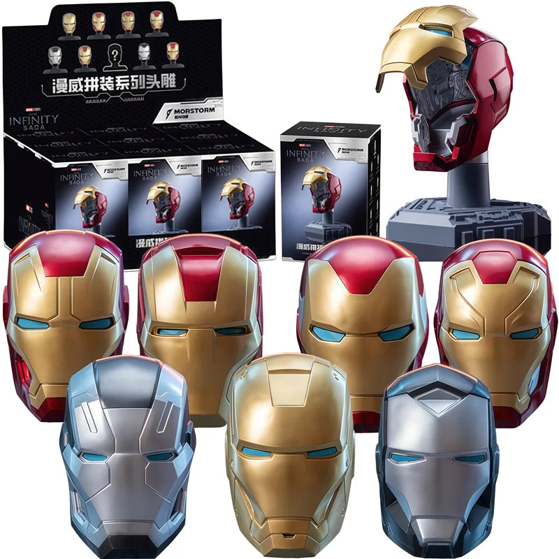 MORSTORM Tony Stark Iron Man Helmet MK7 MK15 MK46 MK85 MK42 MK21 MK 16 Anime Figure Model Assembly Toys Blind Box Christmas Gift Beauty World Shop