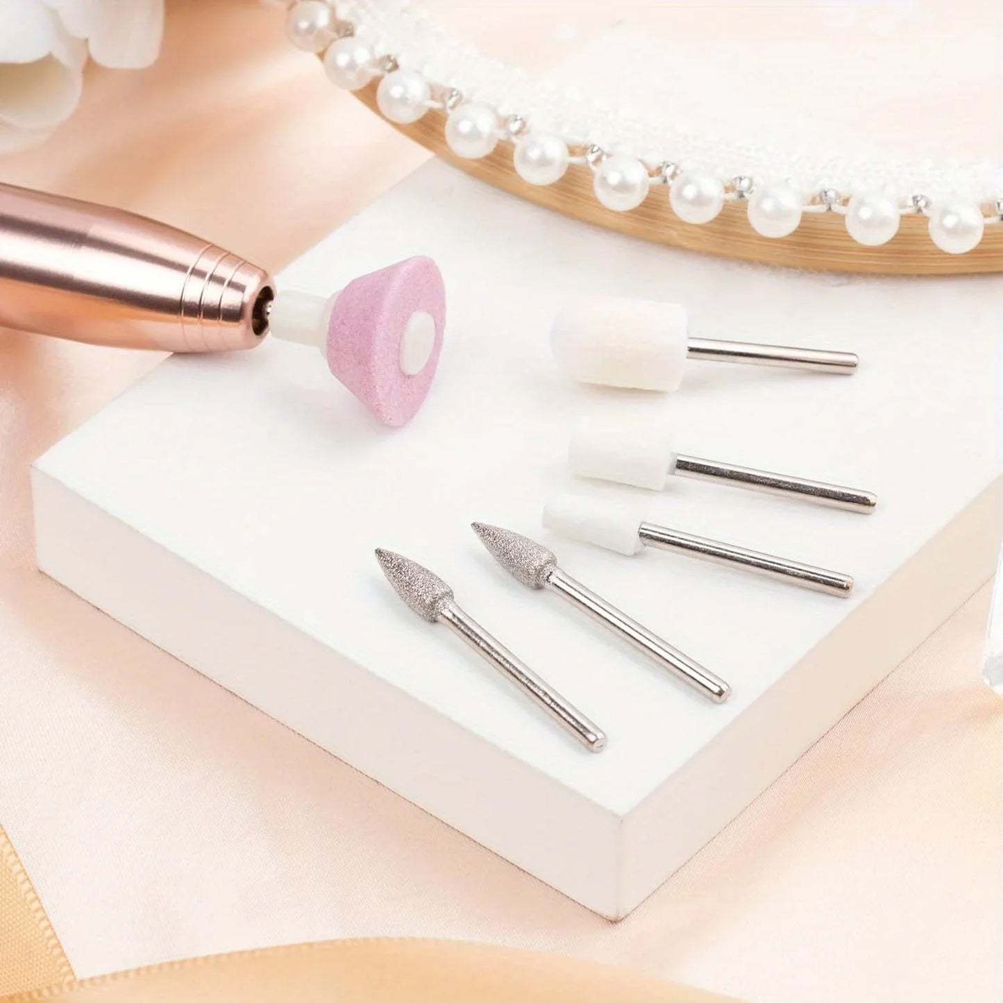 Professional 6-in-1 Electric Nail Drill Set - Nail File Pen for Filing, Polishing & Exfoliating