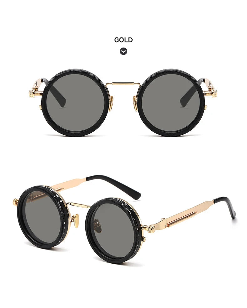 ND Dimming Glasses Polarized Sunglasses Men Women Round Retro Punk Driving Eyeglasses Outdoor Shades UV400 Adjustable Eyewear Beauty World Shop