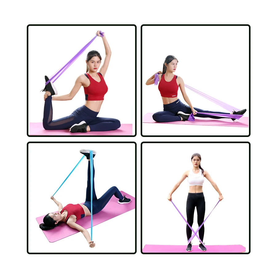 Long Training Stretch Bands Yoga Pilates Resistance Band for Physical Lower Body home Strength Elastic Exercise Bands Beauty World Shop