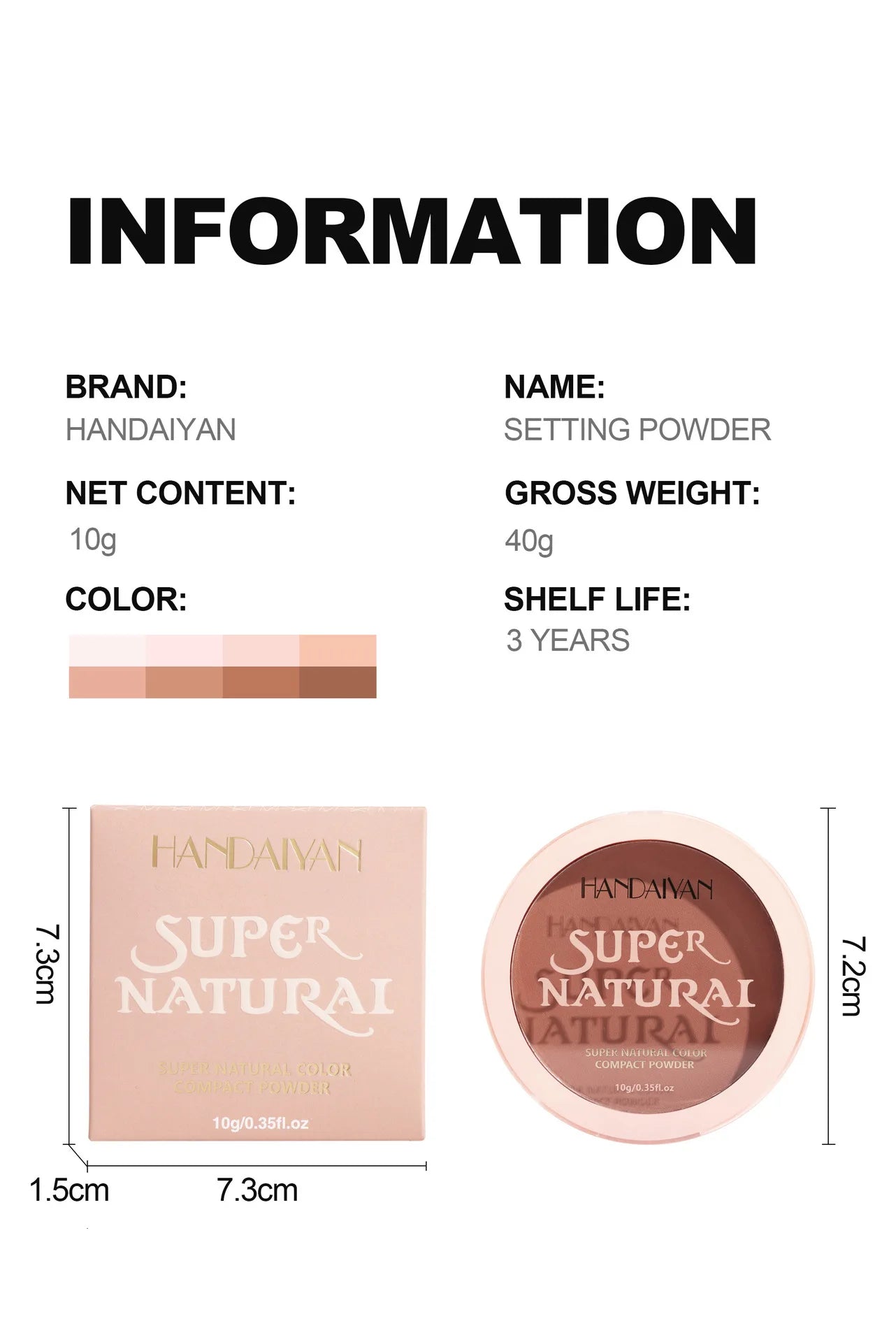 8 Color Matte Face Pressed Powder 24 Hours Oil Control Natural Setting Powder Foundation Full Coverage Waterproof Lasting Makeup Beauty World Shop