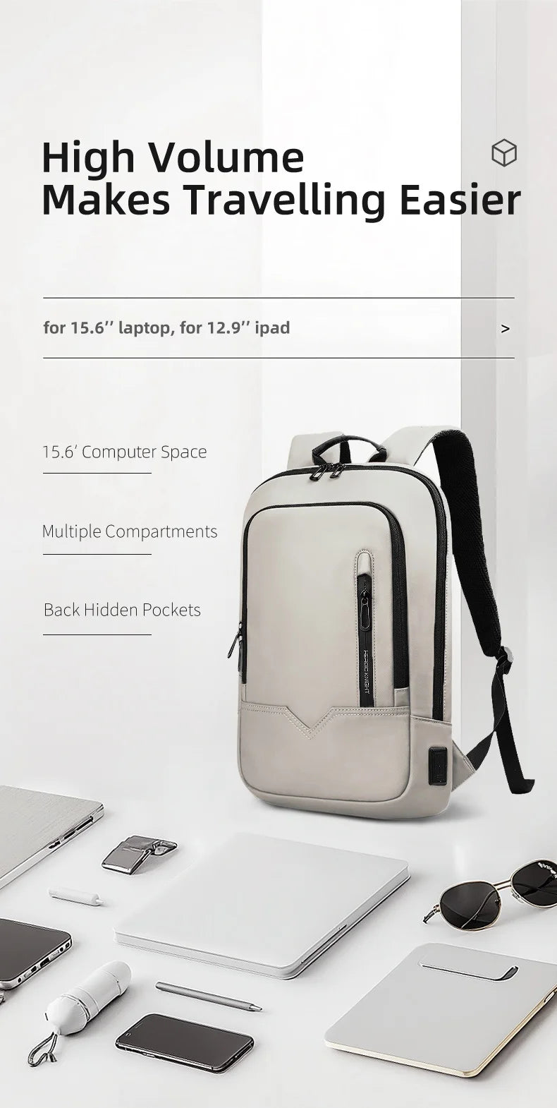 Heroic Knight Men's Daily Laptop Backpack Lightweight Minimalist Commute Office Daypack Women Waterproof Business Trip Schoolbag Beauty World Shop