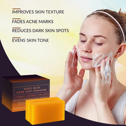Kojic Acid Dark Spot Remover Whitening Soap Handmade Skin Care Deep Cleaning Moisturizing Cleansing Essential Soap Brighten Skin Beauty Trend Shop