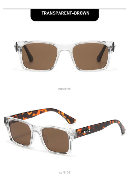 Light Luxury Square Sunglasses Minimalist Design Elegant Unisex Uv400 Protection Sun Glasses 9017 Beauty World Shop