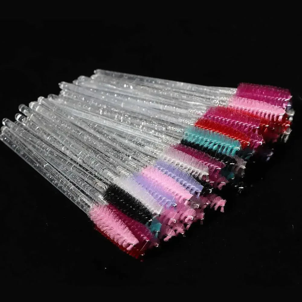 Disposable Crystal Eyelashes Brush Comb 50Pcs Eye Lashes Extension Mascara Wands Makeup Professional Makeup Beauty Tool Beauty World Shop
