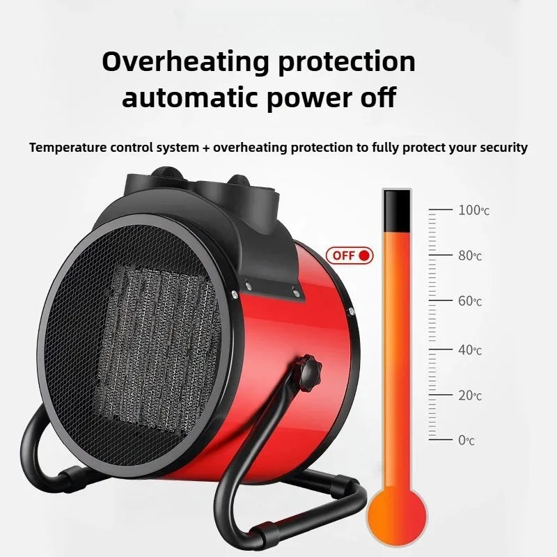 Portable 2000W Space Heater with Fan 2 Heat Settings Adjustable Thermostat Fan Mode Tip Over Overheat Protection for Indoor Beauty World Shop