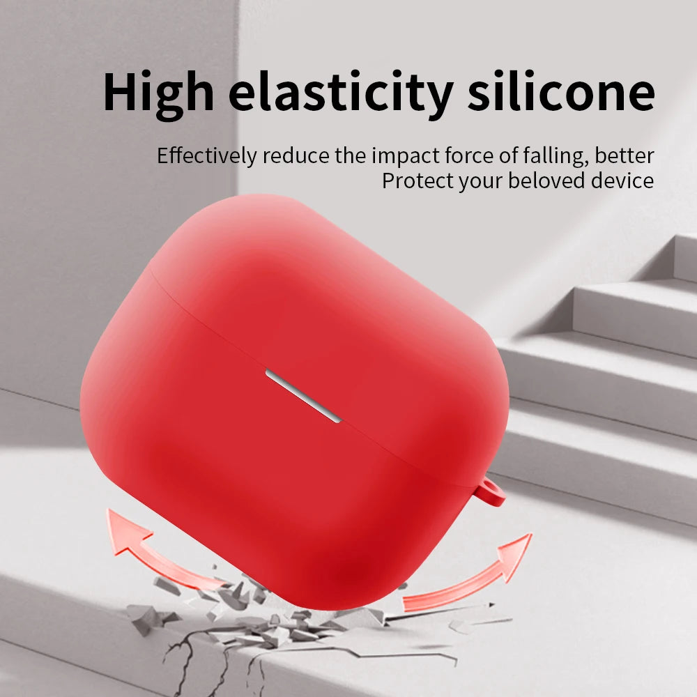 Silicone Case For Samsung Galaxy Buds 3 Pro Buds 3 FE Earbuds Accessories Shockproof Cover Dust-proof Keychain Coque Capa Fundas