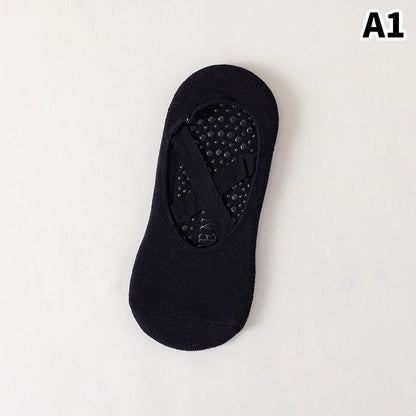 Women Breathable Towel Bottom Yoga Socks Silicone Non-Slip Bandage Pilates Sock Ladies Ballet Dance Fitness Workout Cotton Socks Beauty World Shop