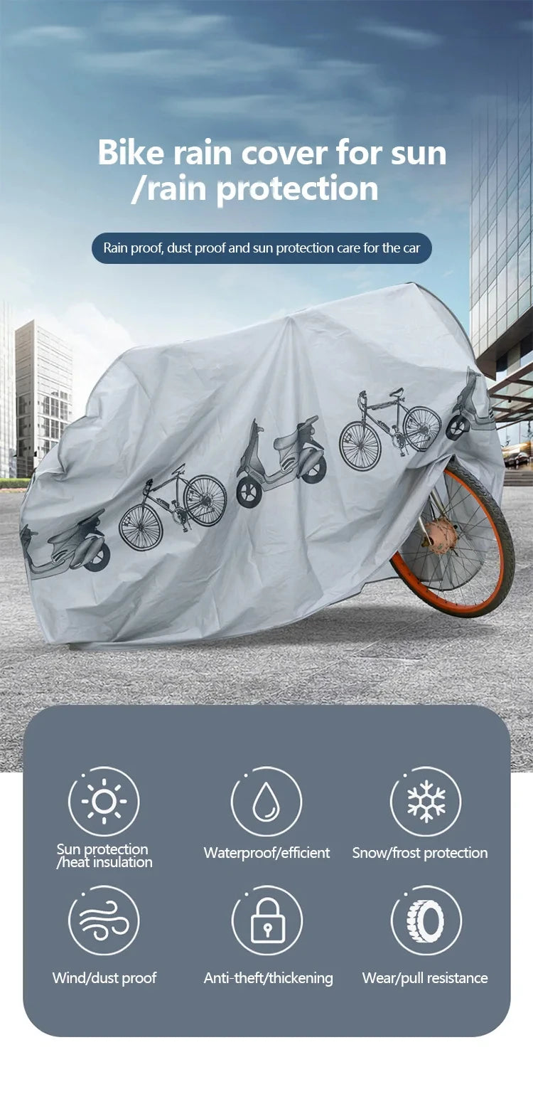 Bicycle Cover Outdoor Protection MTB Bicycle Case Cover Waterproof Dustproof Anti-UV Bike Gear All Seasons Bike Accessories Beauty World Shop
